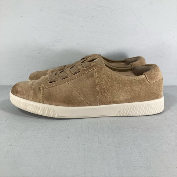 Vionic Jean Suede Sneakers Casual Shoes Tan White Women 6 - Picture 2 of 9